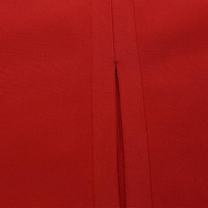 Fall 2021 Women Clothing Red Long Sleeve Bodycon Bandage Dress Midi Hollow Out V Neck Celebrity Runway Sexy For Sex Party Casual Dresses