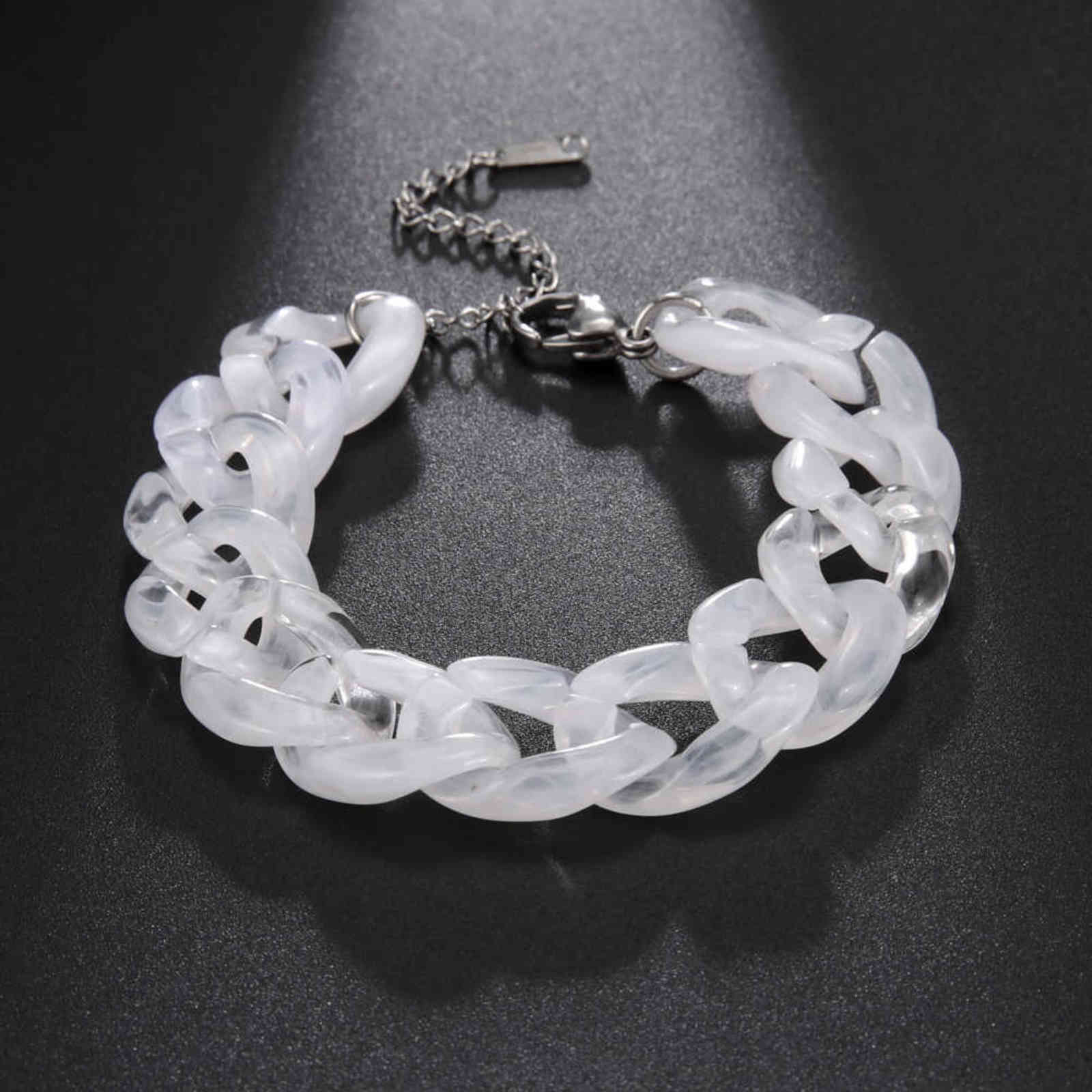Teamer Boho Acrylic Bracelets for Women Men Punk Chain Bracelet Resin Statement Wristband Jewelry 2021 Black White Rose Red
Teamer Boho Acrylic Bracelets for Women Men Punk Chain Bracelet Resin Statement Wristband Jewelry 2021 Black White Rose Red