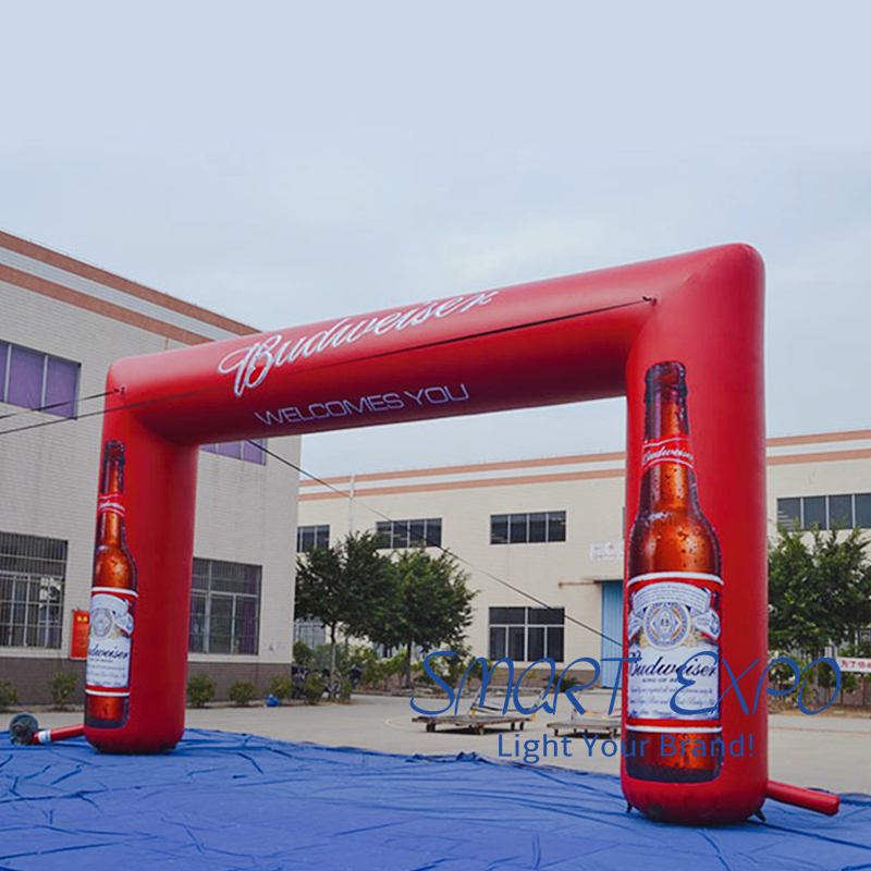 Sports Inflatable Arch Entrance 0.8xW8xH4m Advertising Square Archway with Custom Printing and Blower