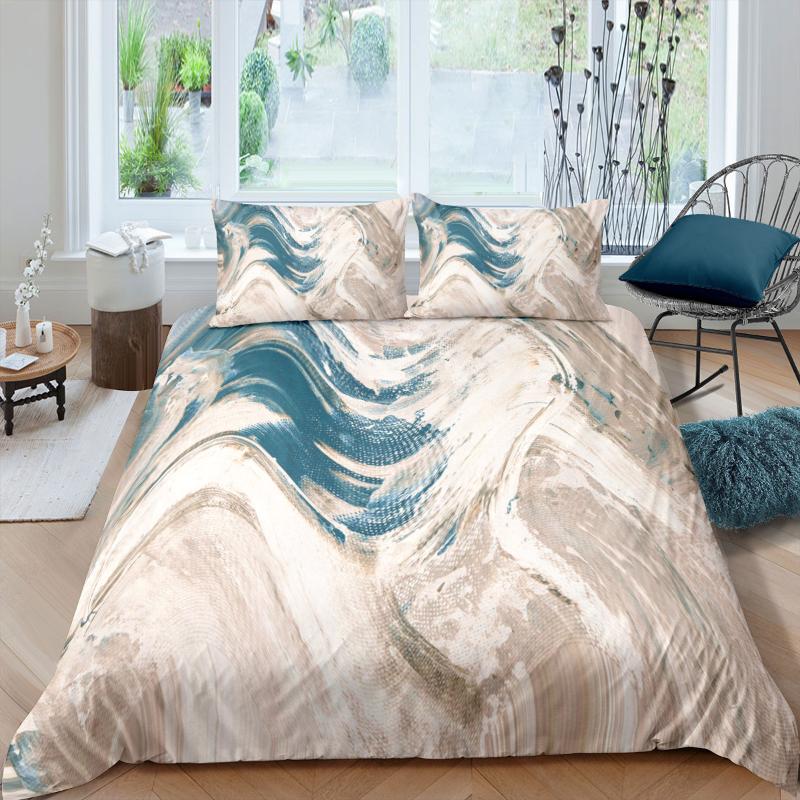 Comforters & Sets Nordic Duvet Cover 3D Marble Print Bedding Set Pillowcase No Bed Sheet Single Double Queen King 220x240 Quilt Covers