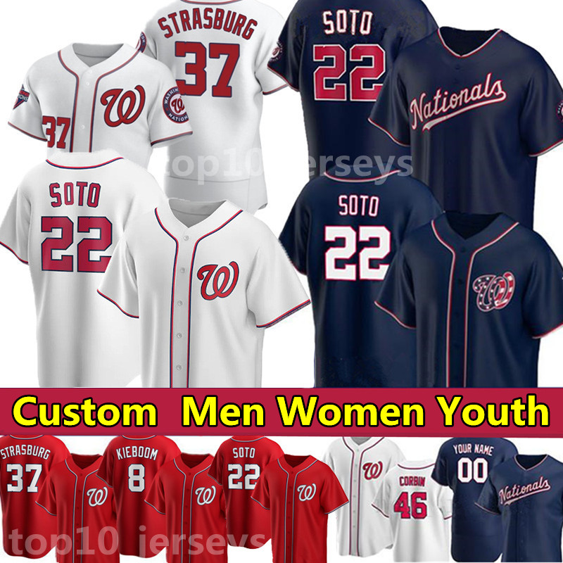 22 Juan Soto Washington Custom Nationals Jersey 37 Stephen Strasburg 8 Carter Kieboom 19 Josh Bell 29 Yadiel Hernandez Patrick Corbin Baseba, Blue;black
22 Juan Soto Washington Custom Nationals Jersey 37 Stephen Strasburg 8 Carter Kieboom 19 Josh Bell 29 Yadiel Hernandez Patrick Corbin Baseba, Blue;black