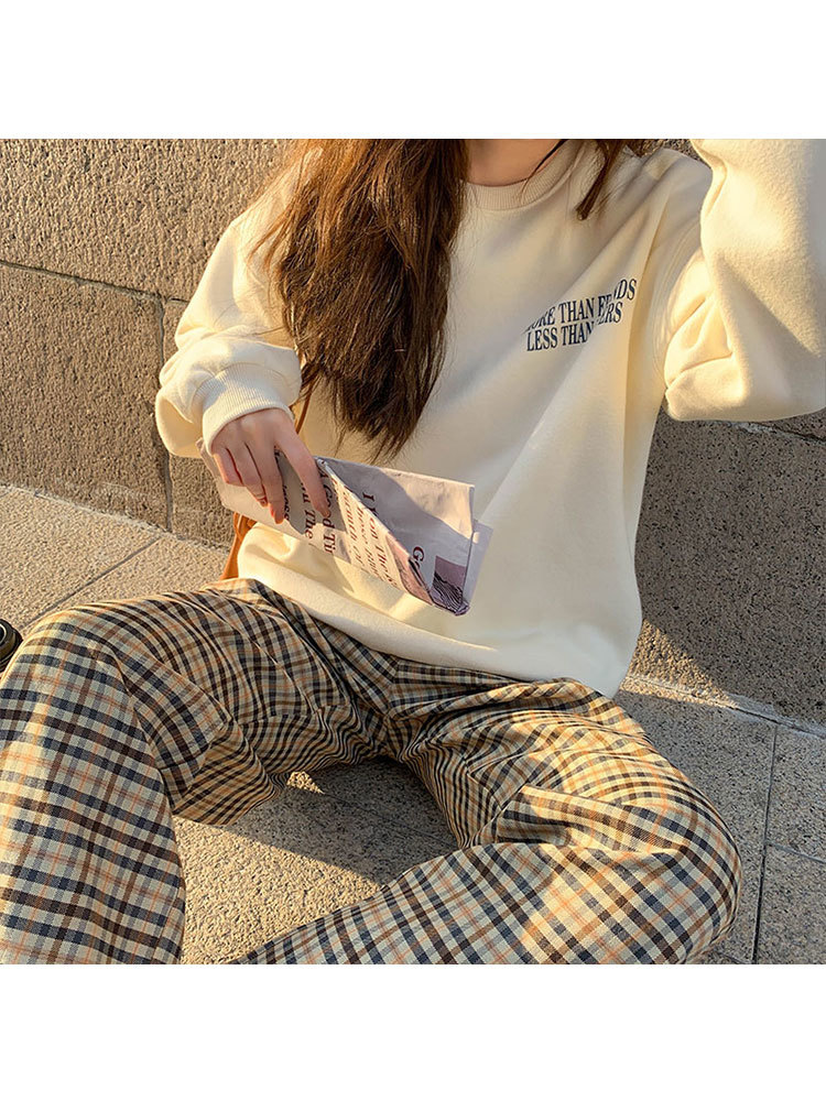 3 colors winter preppy style Women Sweatshirts Long Sleeve floral embroidery thick warm Sweatshirt Womens pullovers(F4163) 210423