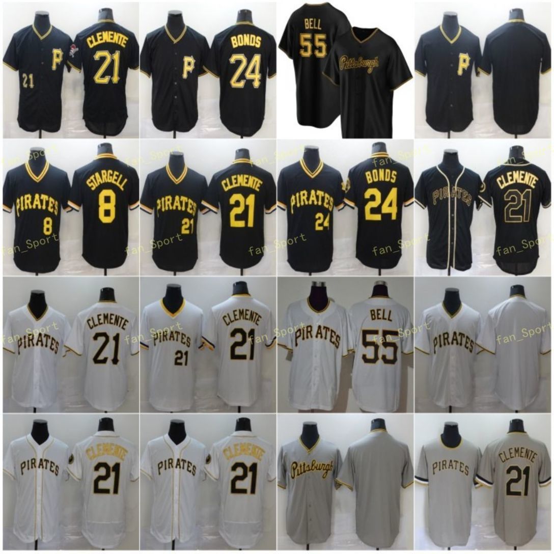 Mens 21 Roberto Clemente Baseball Jerseys 8 Willie Stargell 24 Barry Bonds 55 Josh Bell Stitched Cool Base Flexbase Team White Grey Black, Men
Mens 21 Roberto Clemente Baseball Jerseys 8 Willie Stargell 24 Barry Bonds 55 Josh Bell Stitched Cool Base Flexbase Team White Grey Black, Men