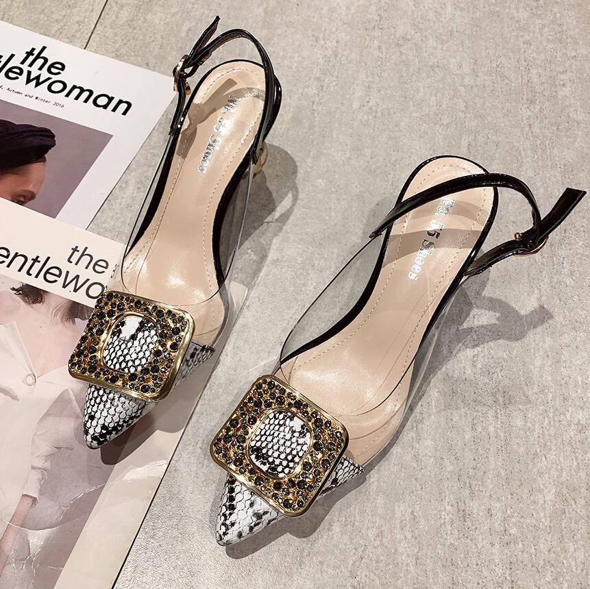 High quality European style shoes imported leather female sandalsdesigner has tag female slippers women's fashion high heels Metal rhinestone snake pattern, Black
High quality European style shoes imported leather female sandalsdesigner has tag female slippers women's fashion high heels Metal rhinestone snake pattern, Black