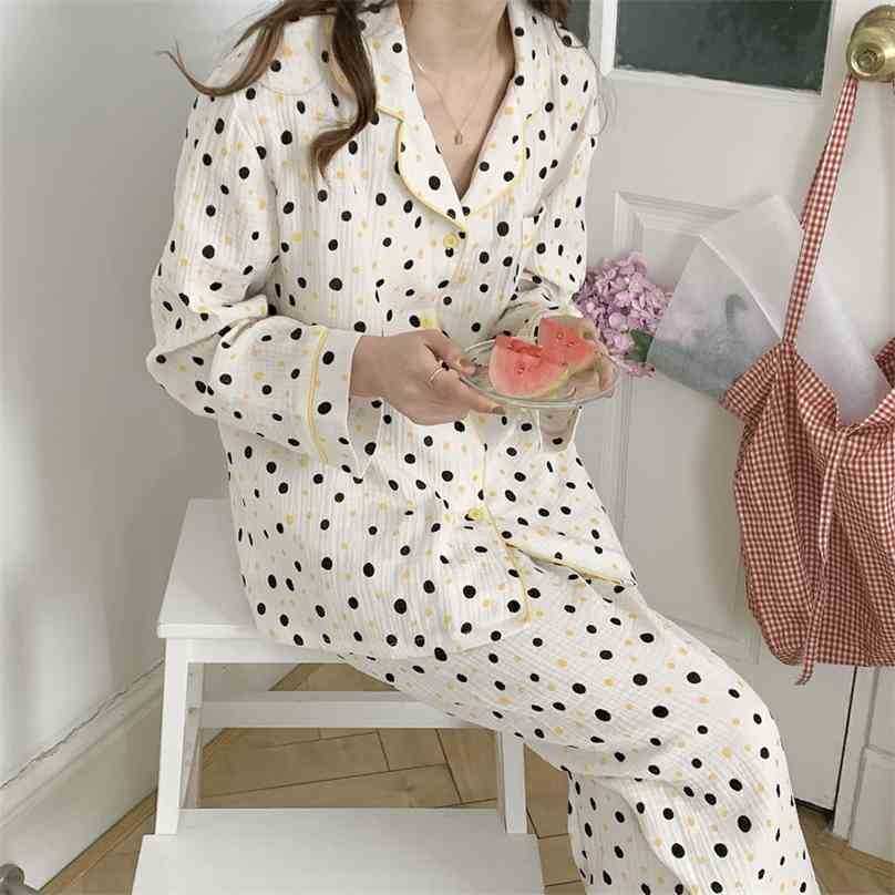 Women Vintage Polka Dot Fashion Cardigans Gentle Casual Long Sleeves High Quality Loose All Match Pajamas Sets 210525, Photo color
Women Vintage Polka Dot Fashion Cardigans Gentle Casual Long Sleeves High Quality Loose All Match Pajamas Sets 210525, Photo color