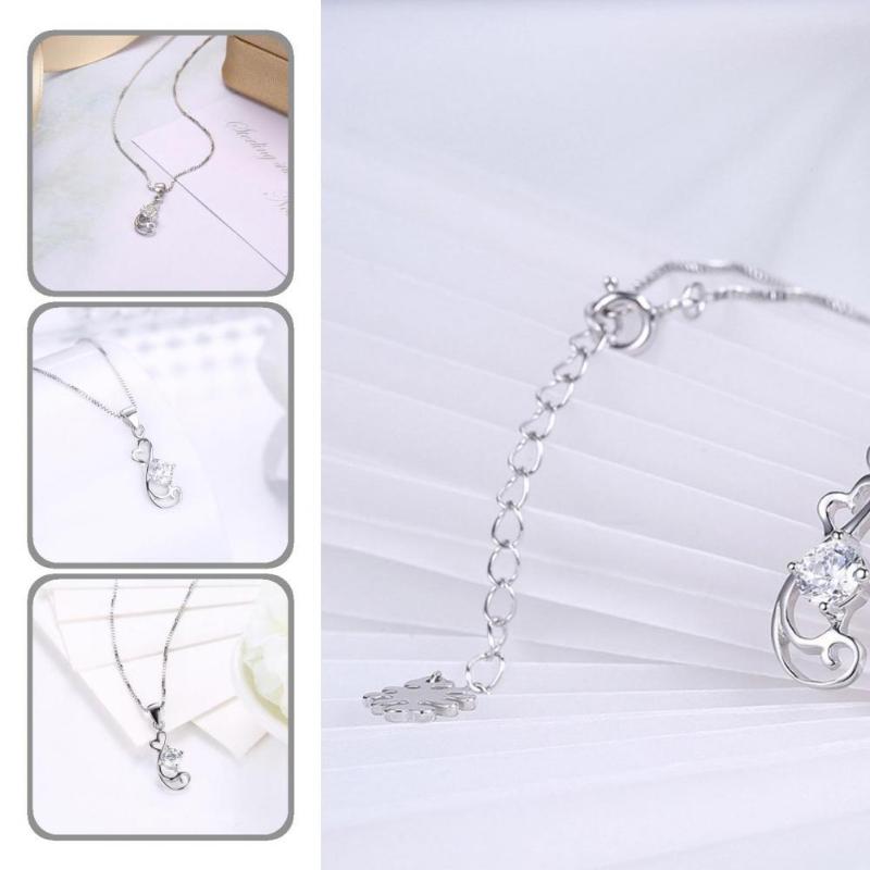 Pendant Necklaces Lady SILVERHOO Simple Heart Shape Long Lasting Necklace Women Collarbone Chain Exquisite For Cocktail Party
Pendant Necklaces Lady SILVERHOO Simple Heart Shape Long Lasting Necklace Women Collarbone Chain Exquisite For Cocktail Party