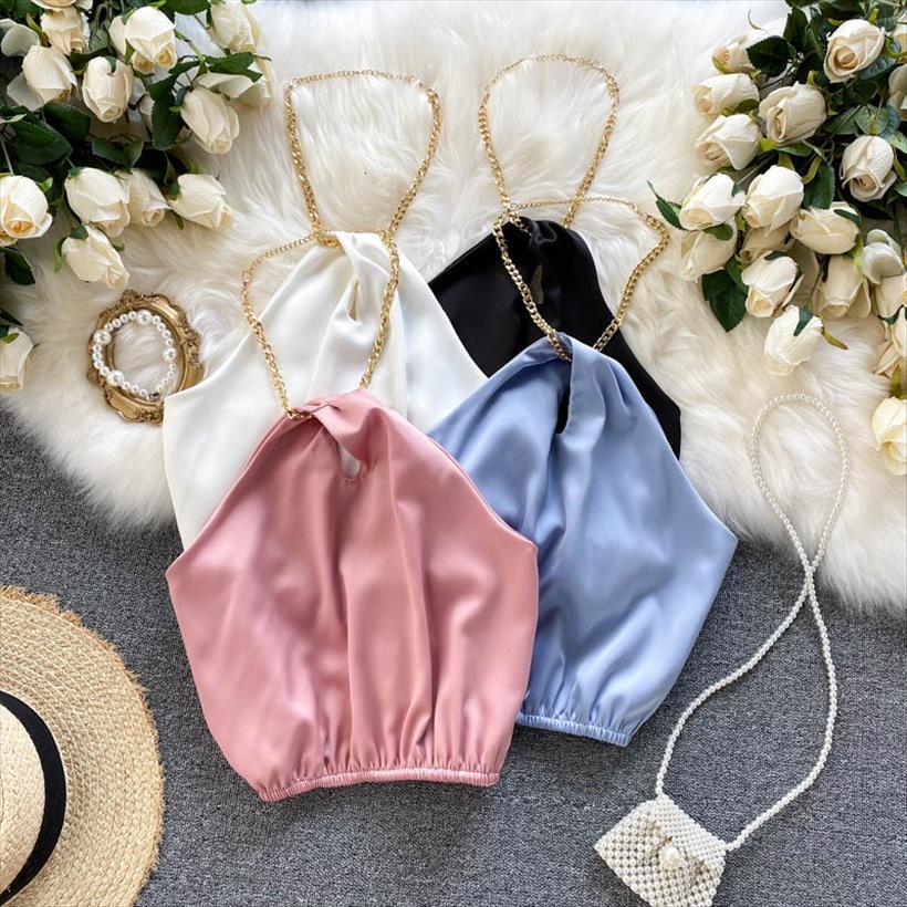 singreiny design chain halter strap womens tanks korean sleeveless backless y2k summer fashion off shoulder camisole, White
singreiny design chain halter strap womens tanks korean sleeveless backless y2k summer fashion off shoulder camisole, White