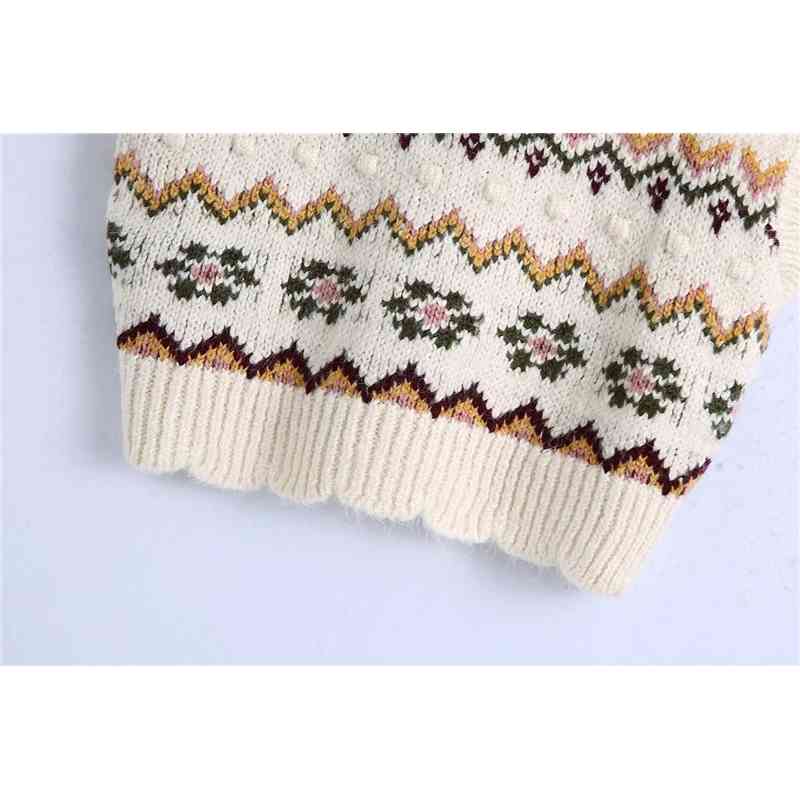 Causal Women Turtleneck Sweater Fashion Ladies Ruffles Knitted Tops Streetwear Female Chic Geometry Jacquard Pullover 210430
