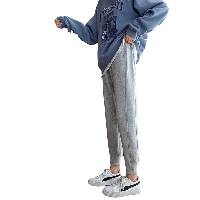 Pack of 2 Pcs Sweatpants Women Streetwear Harlan Plus Velvet Thick Casual Pants Jogger Mujer Fashion All-Match Trousers 211115