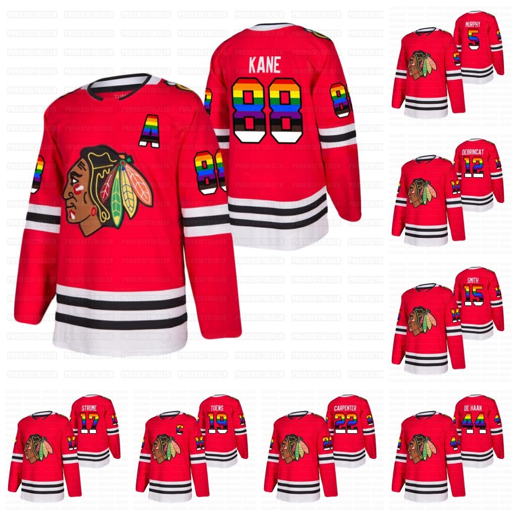 Womens 88 Patrick Kane Jesreys Chicago Blackhawks Red 2021 Pride Night LGBTQ Jersey Salute To Service Kirby Dach Jonathan Toews Duncan Keith, Black;red
Womens 88 Patrick Kane Jesreys Chicago Blackhawks Red 2021 Pride Night LGBTQ Jersey Salute To Service Kirby Dach Jonathan Toews Duncan Keith, Black;red