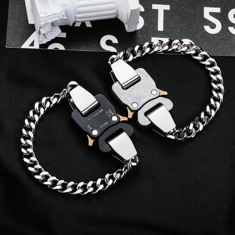 Link, Chain 1017 ALYX 9SM High Street Fashionable Plug Lock Ins Metal Thick Bracelet Gold Plated Hip Hop Fashion Accessories Men's, Black
Link, Chain 1017 ALYX 9SM High Street Fashionable Plug Lock Ins Metal Thick Bracelet Gold Plated Hip Hop Fashion Accessories Men's, Black