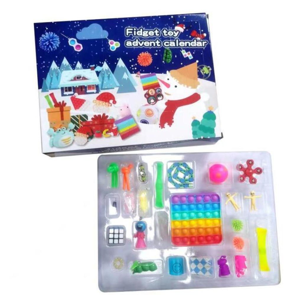24PCS Fidget Advent Calendar Blind Toy Box Christmas Count down Calendars Mystery Boxes Sensory Finger Toys Set Kids Push Bubble Board Cube Spinner Gift
24PCS Fidget Advent Calendar Blind Toy Box Christmas Count down Calendars Mystery Boxes Sensory Finger Toys Set Kids Push Bubble Board Cube Spinner Gift