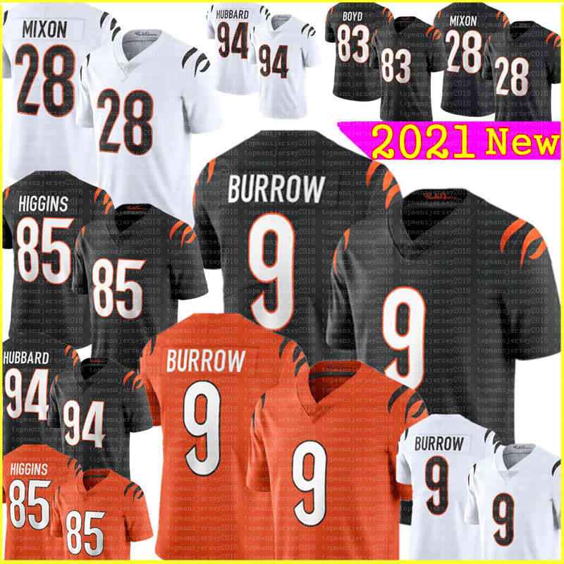 New 9 Joe Burrow 85 Tee Higgins Jersey 28 Joe Mixon 83 Tyler Boyd 94 Sam Hubbard A.J. Green Austin Seibert 30 Ickey Woods Trey Hopkins Ken, 2021 {menghu}
