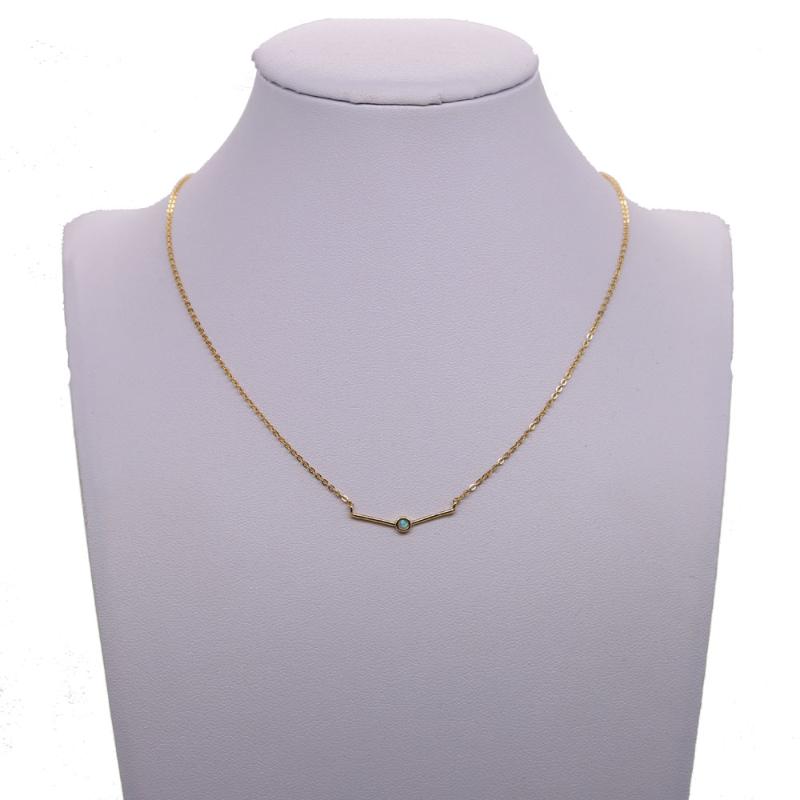 Delicate 925 Sterling Silver Opal Bar Necklace For Girl Women Highlights Collarbone Thin Charm Single Stone Simple Necklaces Chokers
Delicate 925 Sterling Silver Opal Bar Necklace For Girl Women Highlights Collarbone Thin Charm Single Stone Simple Necklaces Chokers