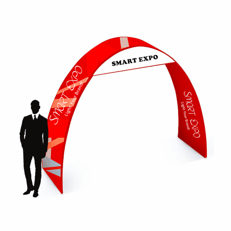 Exhibition Arch Entrance Trade Show Advertising Display Equipment with Tension Fabric Graphic and Portable Carry Bag