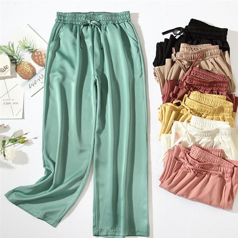 women capris fashion spring gloss wide leg pants casual long pant summer female eastic waist satin thin trousers wz1153, Black;white
women capris fashion spring gloss wide leg pants casual long pant summer female eastic waist satin thin trousers wz1153, Black;white