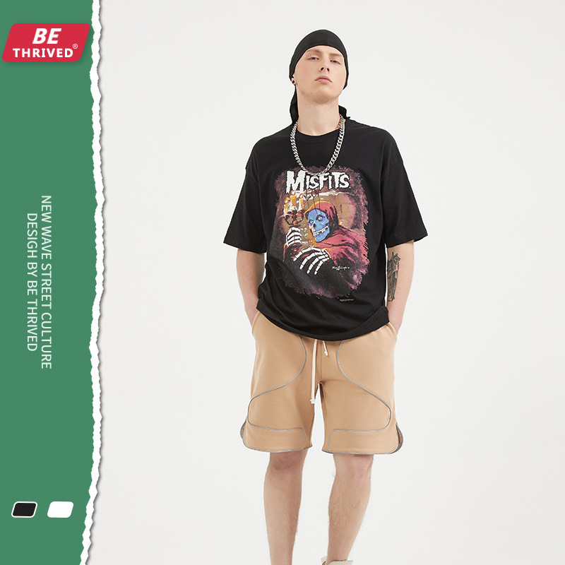be men's clothing - 2021 summer new death front and back print short sve hip hop high street fashion brand t-shirt for men, White;black
be men's clothing - 2021 summer new death front and back print short sve hip hop high street fashion brand t-shirt for men, White;black
