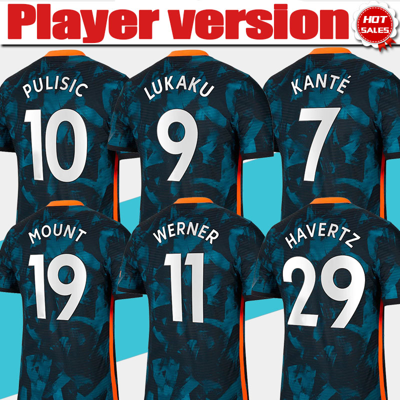 #10 PULISIC Player Version 3rd Soccer Jerseys 2021/2022 Men #11 WERNER #9 LUKAKU Soccer Shirt 21/22 #7 KANTE #19 MOUNT #29 HAVERTZ Football uniforms Men adult, 3rd no patch
#10 PULISIC Player Version 3rd Soccer Jerseys 2021/2022 Men #11 WERNER #9 LUKAKU Soccer Shirt 21/22 #7 KANTE #19 MOUNT #29 HAVERTZ Football uniforms Men adult, 3rd no patch