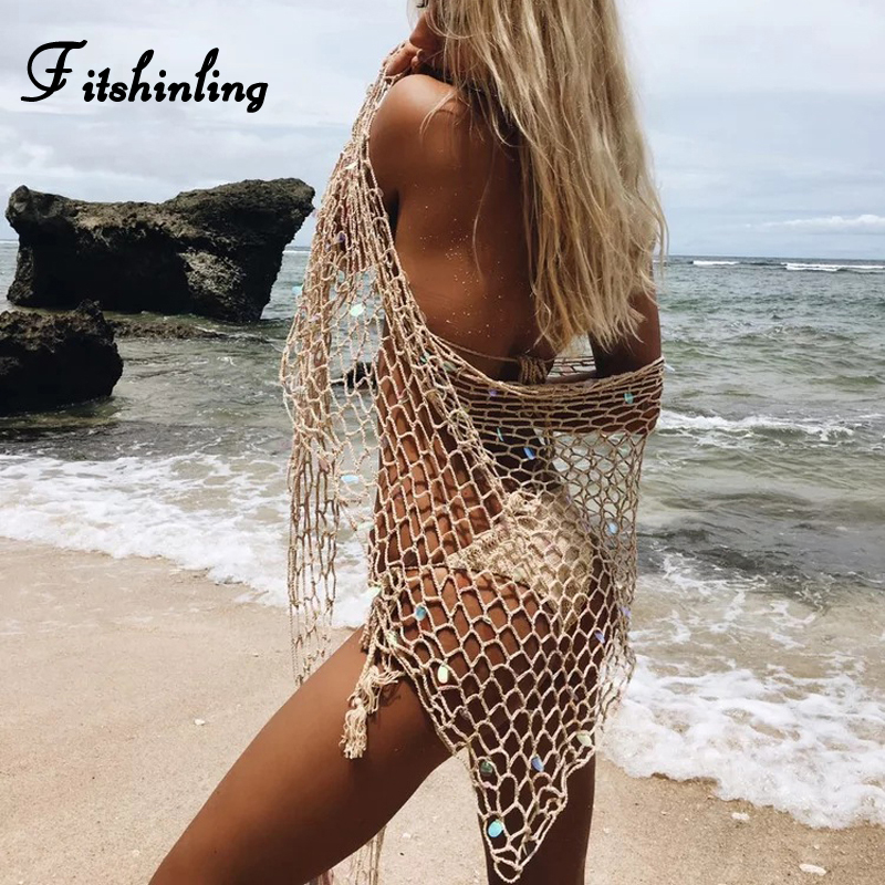 Fitshinling Sequined handmade crochet mesh beach cover up cape swimwear lace sexy hot fringe outerwear bohemian strappy cover-up
Fitshinling Sequined handmade crochet mesh beach cover up cape swimwear lace sexy hot fringe outerwear bohemian strappy cover-up