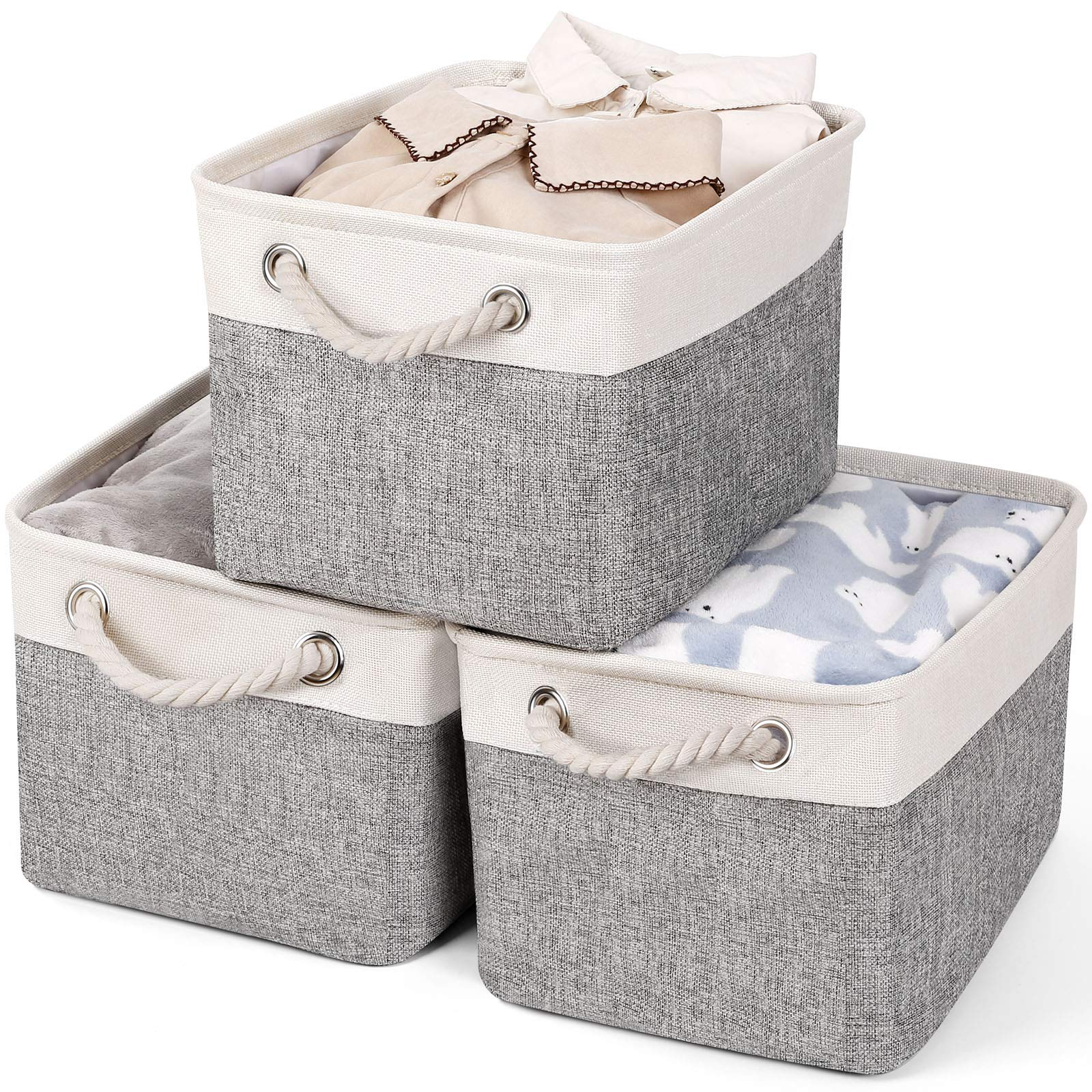 CRZDEAL Foldable Storage Baskets 3-Pack 15X11X9.5" Collapsible Organizer Sturdy Cationic Fabric Box w/Handles
CRZDEAL Foldable Storage Baskets 3-Pack 15X11X9.5" Collapsible Organizer Sturdy Cationic Fabric Box w/Handles
