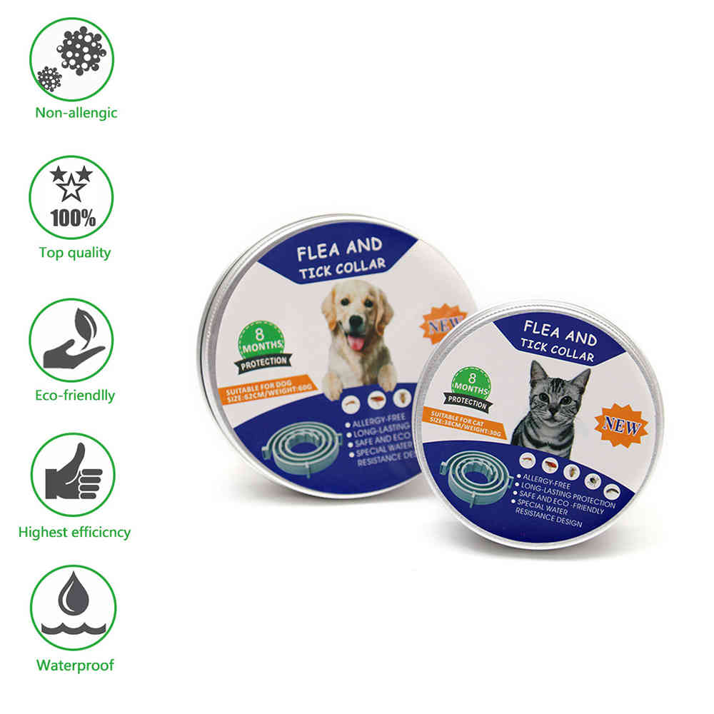 Pet Dog Cat Anti Flea Collar Dog Outdoor Adjustable Pet Collar cat Accessories 8 Months Drop Shipping