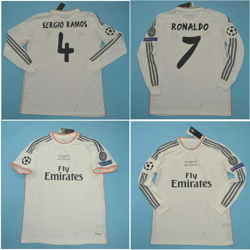 Top 13 14 Real Retro Jerseys SERGIO RAMOS Soccer Jersey 2013 2014 RONALDO classical BENZEMA Madrids Football Shirt RAUL maillot de foot, Realmadrid1314home
Top 13 14 Real Retro Jerseys SERGIO RAMOS Soccer Jersey 2013 2014 RONALDO classical BENZEMA Madrids Football Shirt RAUL maillot de foot, Realmadrid1314home