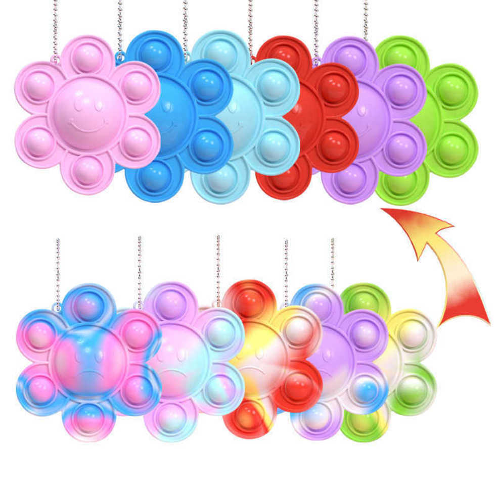 Double side turning sunflower pop bubble popper sensory rubber flower face changing key ring fidget keychain bag pendant kids finger doll toys puzzle G7938IB, Sunflower camouflage purple
Double side turning sunflower pop bubble popper sensory rubber flower face changing key ring fidget keychain bag pendant kids finger doll toys puzzle G7938IB, Sunflower camouflage purple
