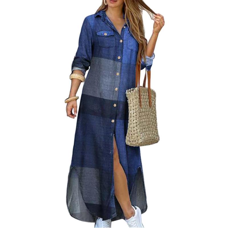 Casual Dresses Plus Size Bohemian Dress Women Loose Long Sleeve Printed Pockets Buttons Party Beach Maxi Shirt, Black;gray
Casual Dresses Plus Size Bohemian Dress Women Loose Long Sleeve Printed Pockets Buttons Party Beach Maxi Shirt, Black;gray