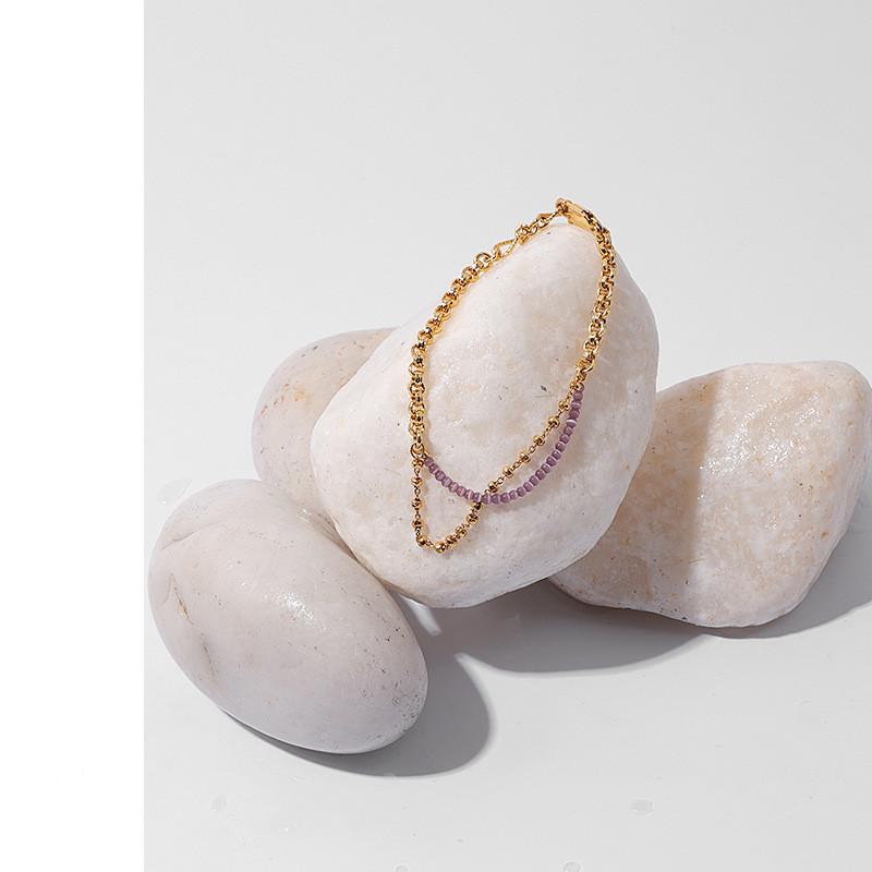Link, Chain High-preservation Brass Korean Niche Design Fantasy Mix And Match Purple Opal Charming Woman Bracelet Female Splicing Jewelry
Link, Chain High-preservation Brass Korean Niche Design Fantasy Mix And Match Purple Opal Charming Woman Bracelet Female Splicing Jewelry