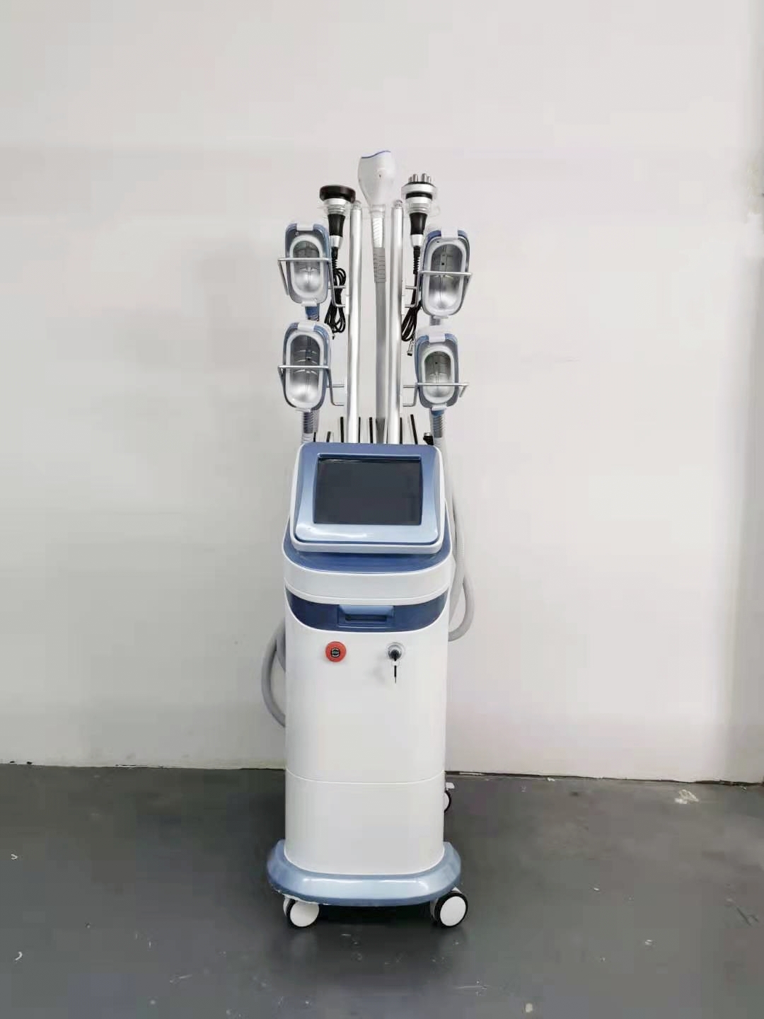 360° Multifunction Cryo freeze slimming fat reduce 5 handles working together Cryolipolysis+Cavitation+RF+ lipolaser Ultracavitation double chin remov