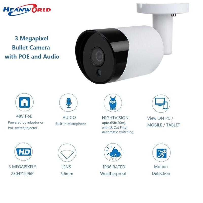 Cameras POE Security Camera 3MP Outdoor/Indoor Video Surveillance IP Audio IR Night Vision Motion Detection Waterproof
Cameras POE Security Camera 3MP Outdoor/Indoor Video Surveillance IP Audio IR Night Vision Motion Detection Waterproof