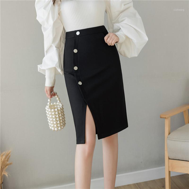 Skirts Elegant Women Formal Package Hip Skirt Spring Summer Fashion Buttons High Waist Pencil Black Office Lady Midi
Skirts Elegant Women Formal Package Hip Skirt Spring Summer Fashion Buttons High Waist Pencil Black Office Lady Midi