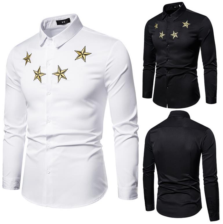 Men's Casual Shirts 2021 Spring Brand Mens Shirt Long Sleeve Camisa Masculina Slim Fit Men Clothes Star Print ZC113, White
Men's Casual Shirts 2021 Spring Brand Mens Shirt Long Sleeve Camisa Masculina Slim Fit Men Clothes Star Print ZC113, White