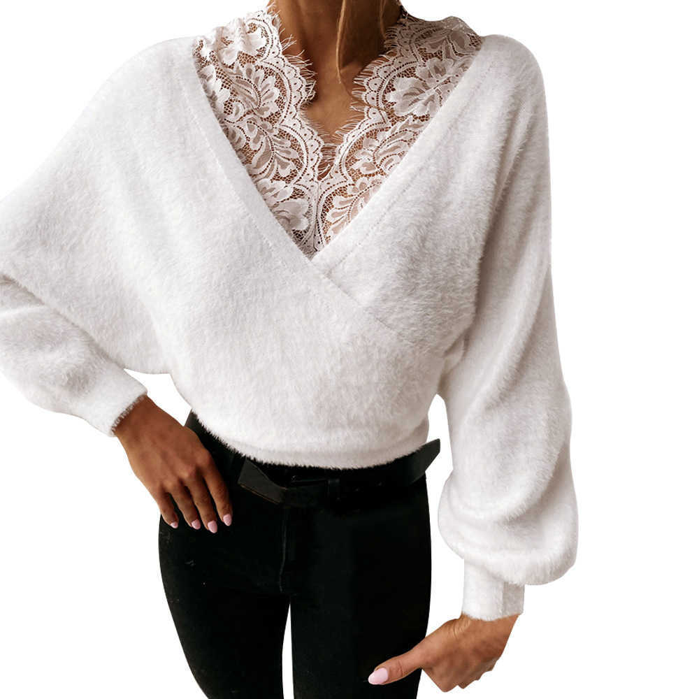 Sexy Women T-Shirts Spring Autumn Lace Patchwork See Through V-Neck Backless Long Sleeve Pullover Solid Loose Plush Short Tshirt 210526, Light brown
Sexy Women T-Shirts Spring Autumn Lace Patchwork See Through V-Neck Backless Long Sleeve Pullover Solid Loose Plush Short Tshirt 210526, Light brown
