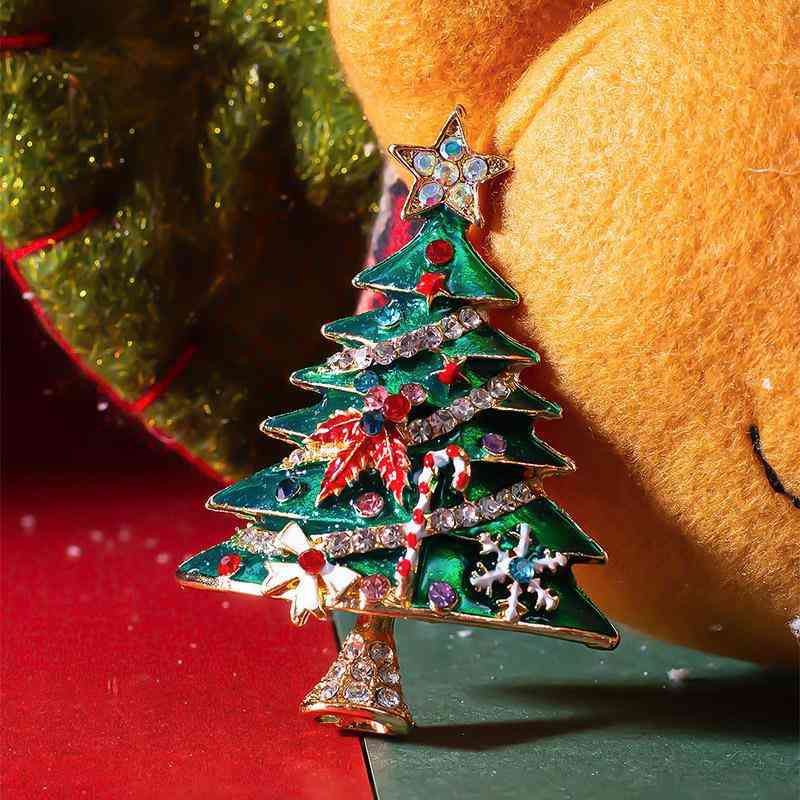 Christmas Tree Brooch 2021 Fashion Design Sense Elderly Sweater Suit Exquisite Accessories Women