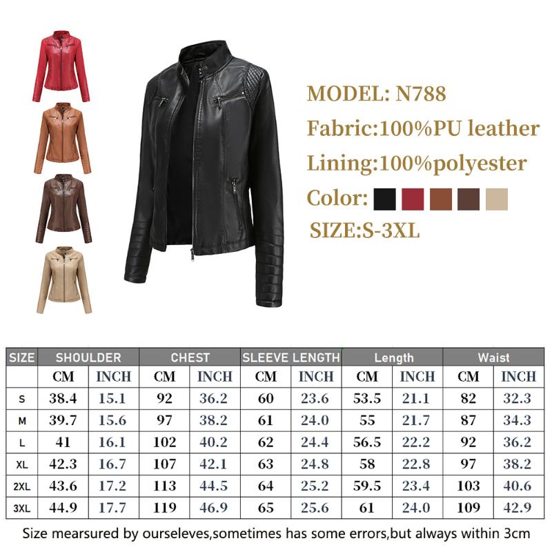 Women Jacket Streetwear Autumn Fashion Motorcycle Black Faux Leather Coats Outerwear Women's &