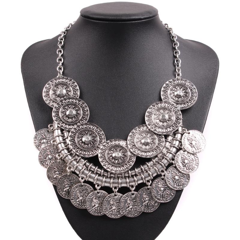 Pendant Necklaces Fashion Design Gold Color Chain Coin Bib Statement Chunky Vintage Unique Mental Alloy Necklace For Women Wholesale
Pendant Necklaces Fashion Design Gold Color Chain Coin Bib Statement Chunky Vintage Unique Mental Alloy Necklace For Women Wholesale