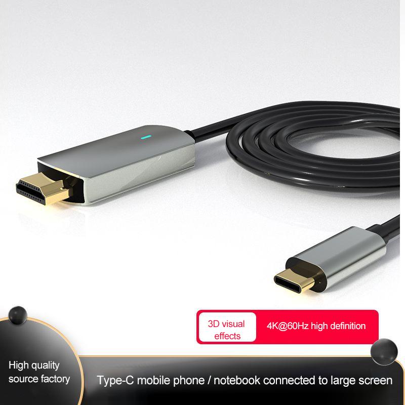 Audio Cables & Connectors USB C To HD 4K@60 Hz Cable Gray 1.8m Adapter Type-C Input Aluminum Alloy+PVC Converter 2021
Audio Cables & Connectors USB C To HD 4K@60 Hz Cable Gray 1.8m Adapter Type-C Input Aluminum Alloy+PVC Converter 2021