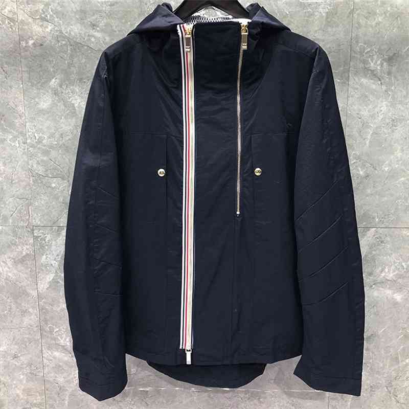 Direct TB double zipper hooded jacket brand handsome fashion Hooded Jacket, Navy blue
Direct TB double zipper hooded jacket brand handsome fashion Hooded Jacket, Navy blue