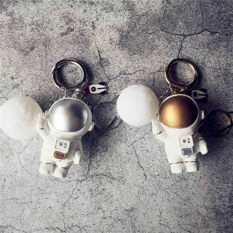 Space Astronaut Luminous 3d Lunar Car Keychain Pendant Men's Gift Couple Creativity
