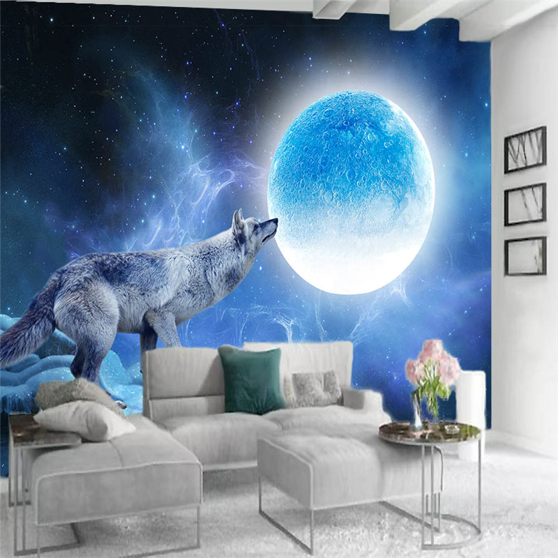 3d Wallpaper Wallcovering Mural Moonlight Creative Living Room Home Decor 3D Modern Wallpapers Wall Covering
