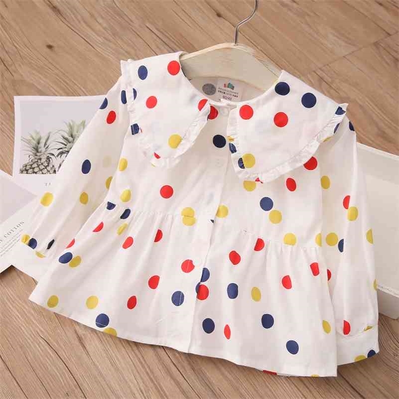 Spring Autumn 2 3 4 6 8 10 Years Children Cotton White Flower Flare Sleeve Polka Dot Print Kids Baby Girls Blouse Shirt 210701
Spring Autumn 2 3 4 6 8 10 Years Children Cotton White Flower Flare Sleeve Polka Dot Print Kids Baby Girls Blouse Shirt 210701