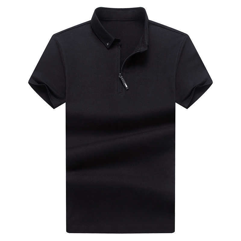 Liseaven Men Turn-down Collar T-Shirts Slim Fit Cotton T Shirts Solid Color Short T-Shirt Men's Casual Shirt Homme 210707