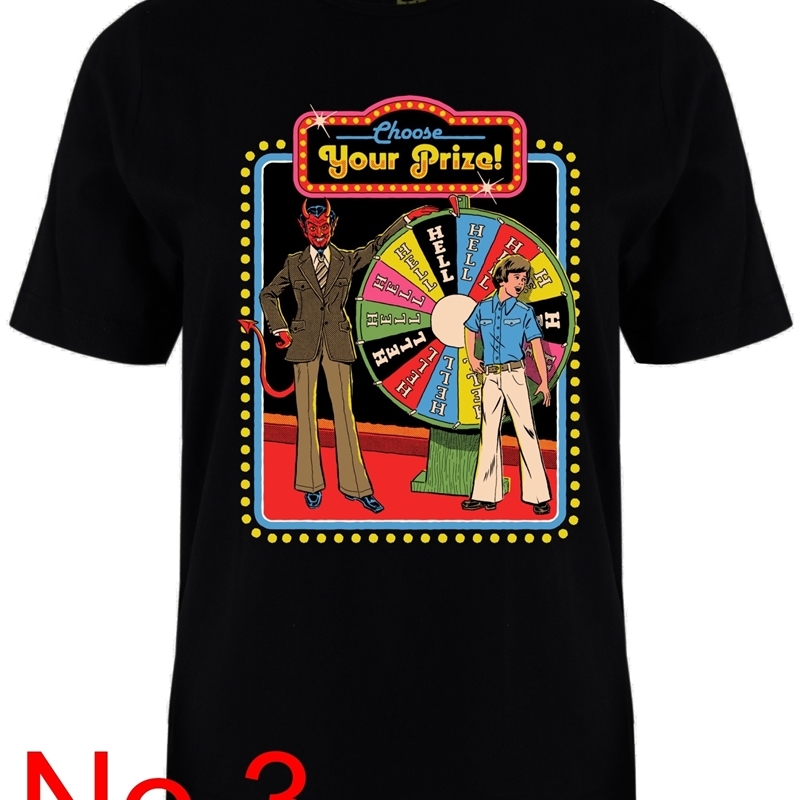 hahayule-JBH 1pcs Cool Fashion Demons Summer Women Men Funny Ringer T-Shirt Nostalgia Cute Black 210406