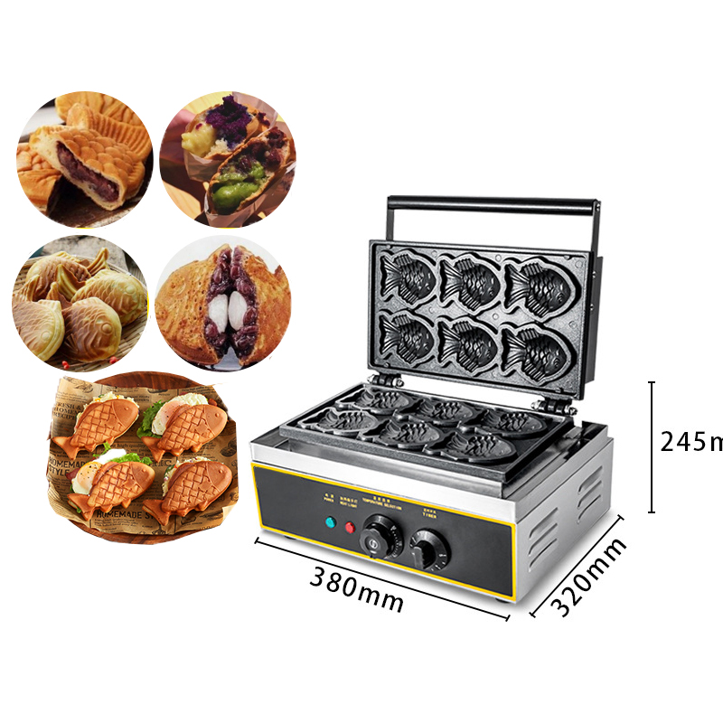 Electric Taiyaki Machine Ice Cream Cone Machine Japanese Fish Shaped Waffle Pan Maker Cake Baking Tools
Electric Taiyaki Machine Ice Cream Cone Machine Japanese Fish Shaped Waffle Pan Maker Cake Baking Tools