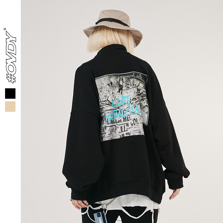 wxwovdy men's 2021 autumn winter new fashion brand stand collar half zipper interval realistic printed loose sweater, Black
wxwovdy men's 2021 autumn winter new fashion brand stand collar half zipper interval realistic printed loose sweater, Black