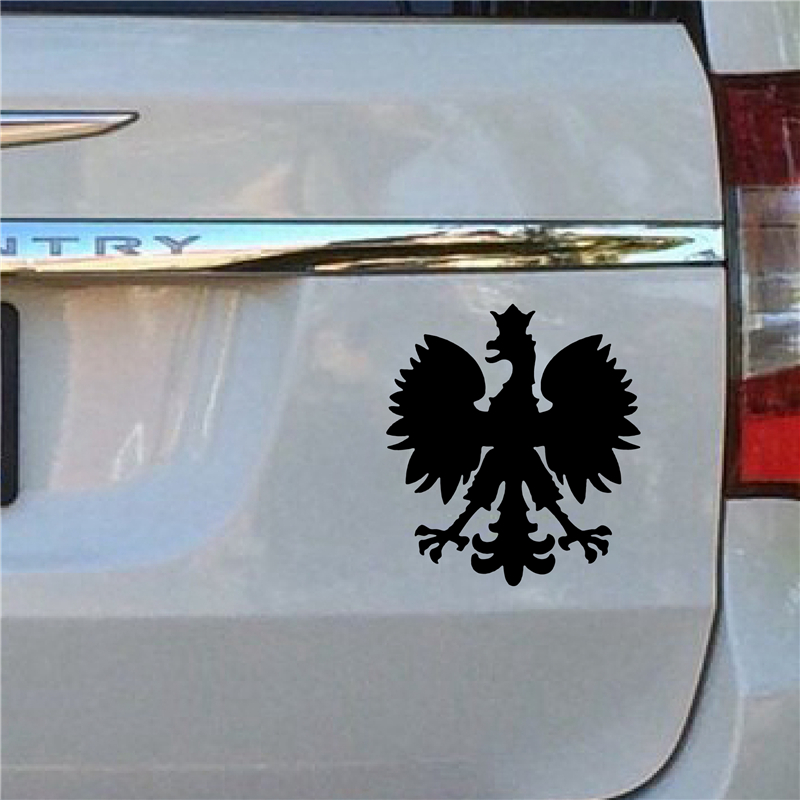 Poland Eagle Vinyl Sticker Car Decoration , Polski Orzel Vinyl Decal For Car Window Body Decorate