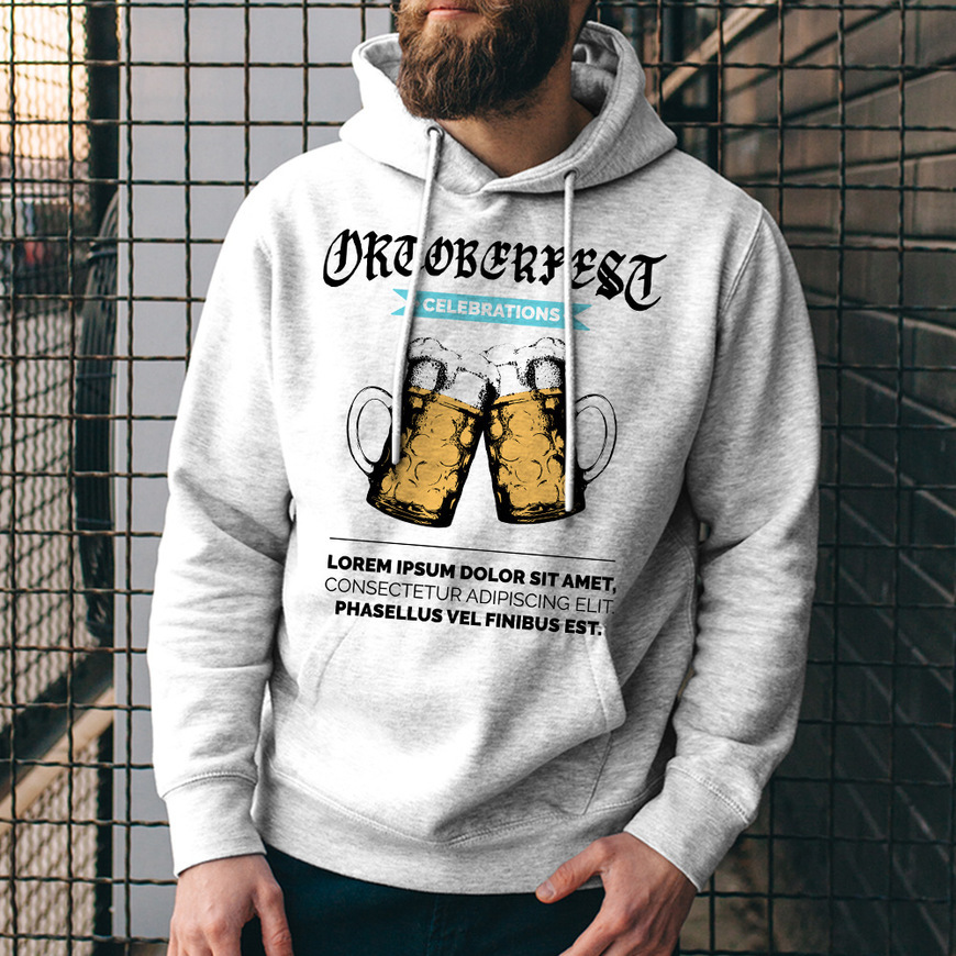 men's loose 3d digital printed hooded sweaters moa2, Black