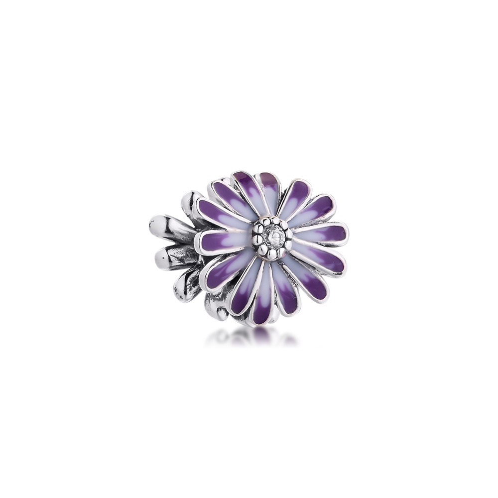 Sterling Silver Jewelry Garden Purple Daisy Charm Fits Beaded Snake Chain Bracelets Woman DIY Beads For Make Up 2021 Wholesale 
Sterling Silver Jewelry Garden Purple Daisy Charm Fits Beaded Snake Chain Bracelets Woman DIY Beads For Make Up 2021 Wholesale