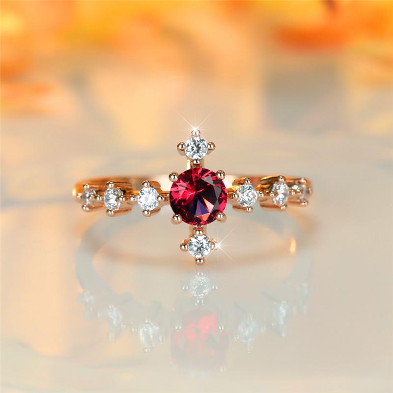 Wedding Rings Vintage Female Crystal Round Thin Ring Classic Rose Gold Color Engagement Charm Red Zircon Stone For Women, Slivery;golden
Wedding Rings Vintage Female Crystal Round Thin Ring Classic Rose Gold Color Engagement Charm Red Zircon Stone For Women, Slivery;golden